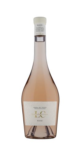 Botella de vino LC Rosé elaborado con tinta del pais y albillo mayor en la ribera del Duero