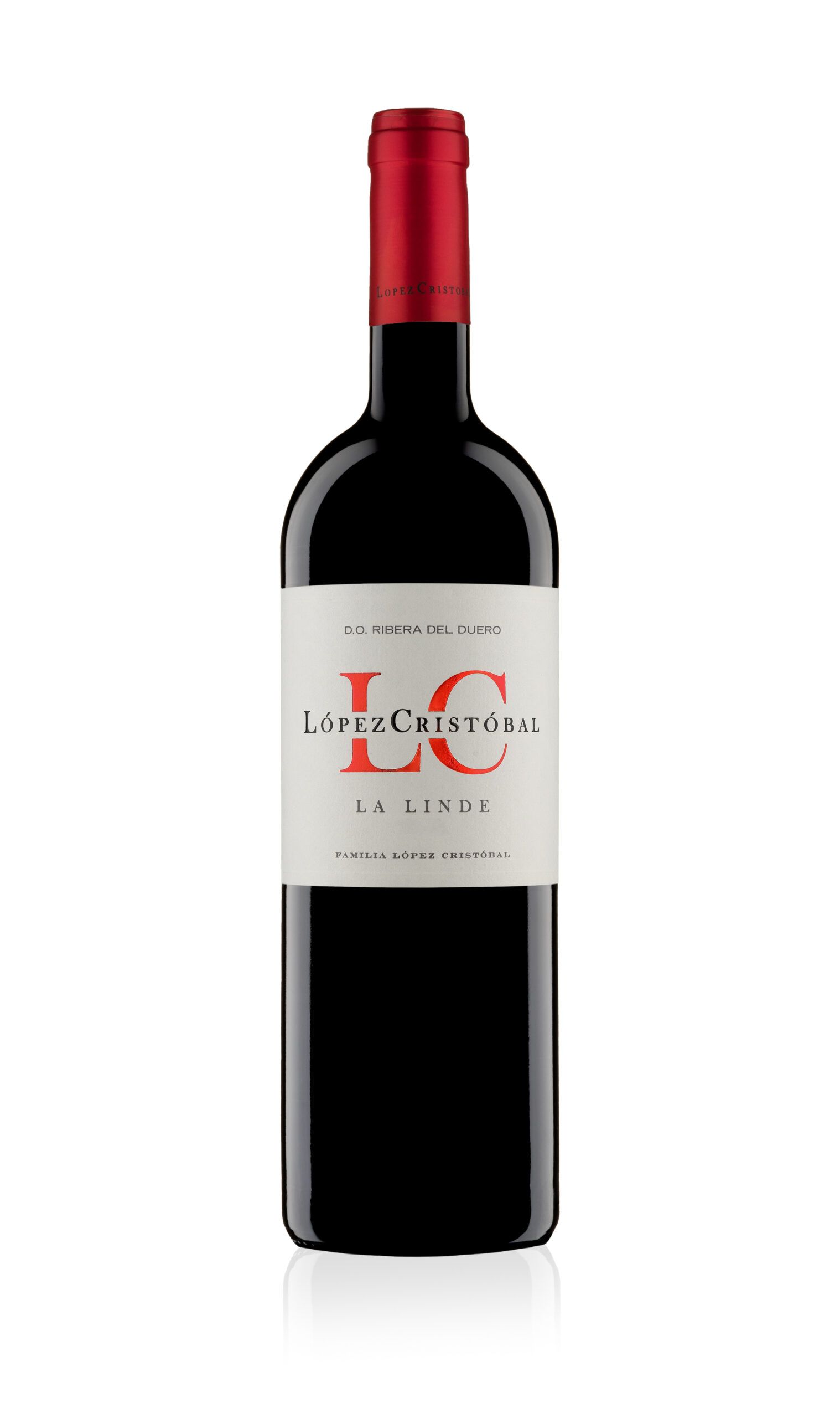 Botella de nuestro vino tinto joven La Linde