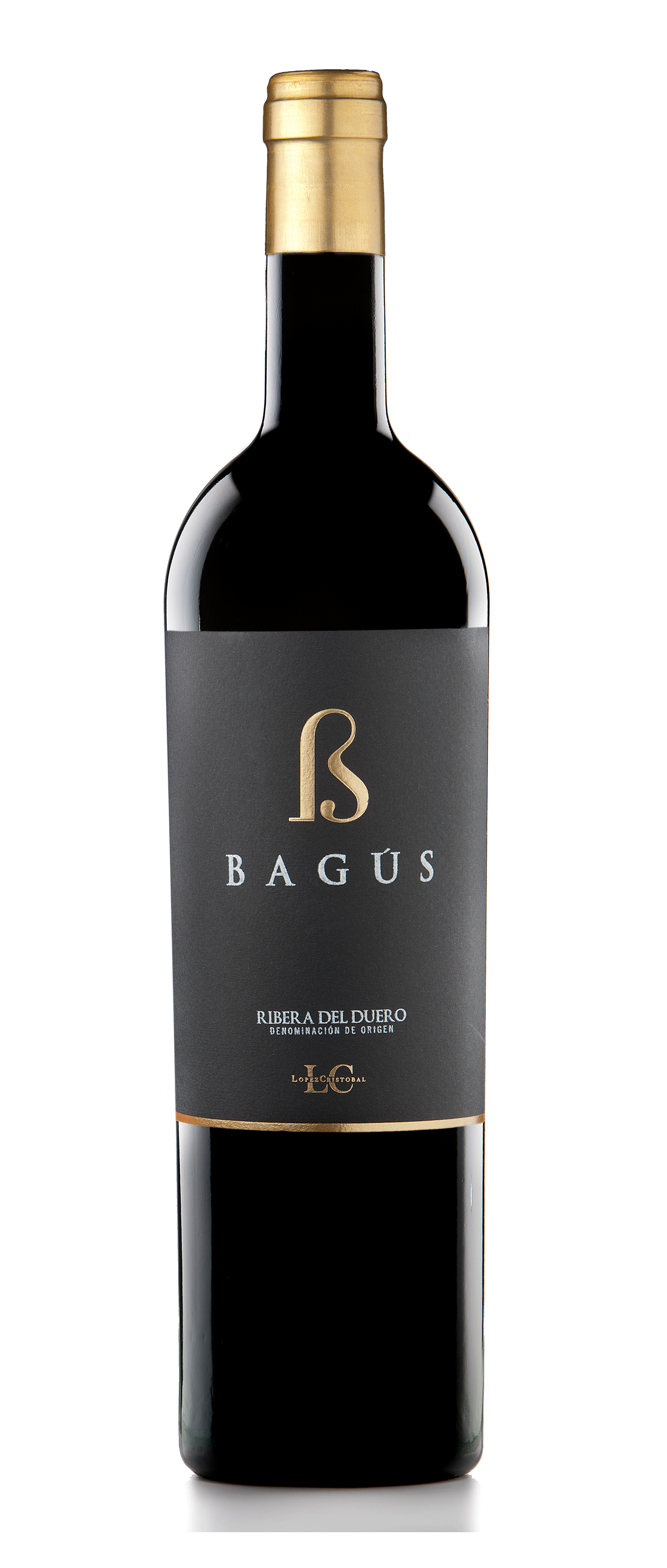 Botella de vino tinto Bagús Ribera del Duero
